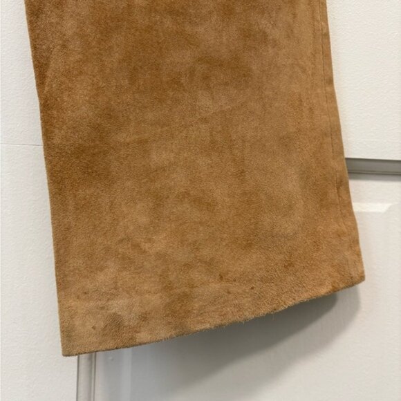 Yvonne Marie Women’s Suede Leather Pants Tan Genuine Leather Western Cowgirl - Picture 7 of 14